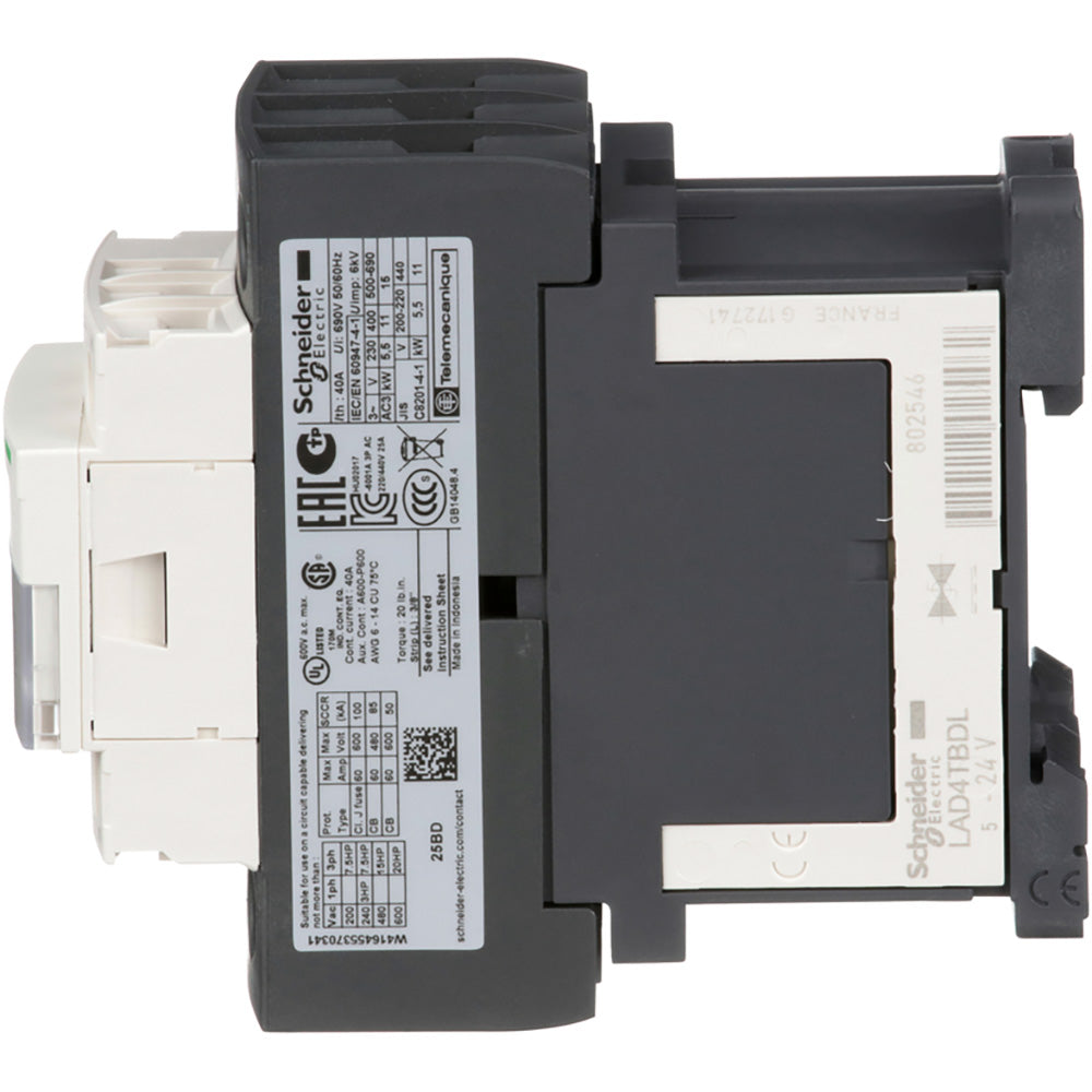 Schneider Electric LC1D25BD Contactors | 3 NO 25A 440VAC-3 24VDC TeSys Deca Series