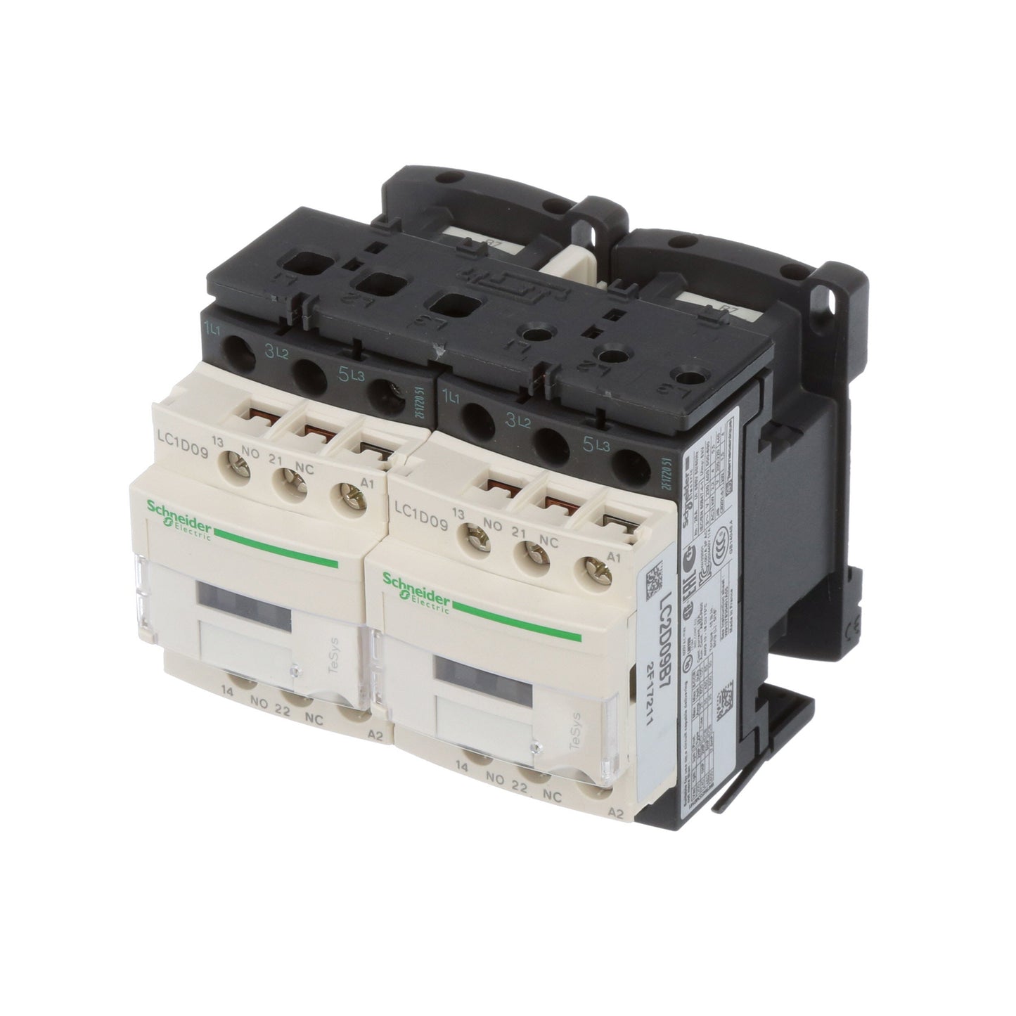 Schneider Electric LC2D09B7 Contactor 3P 600V 25A 24V TeSys Deca Series