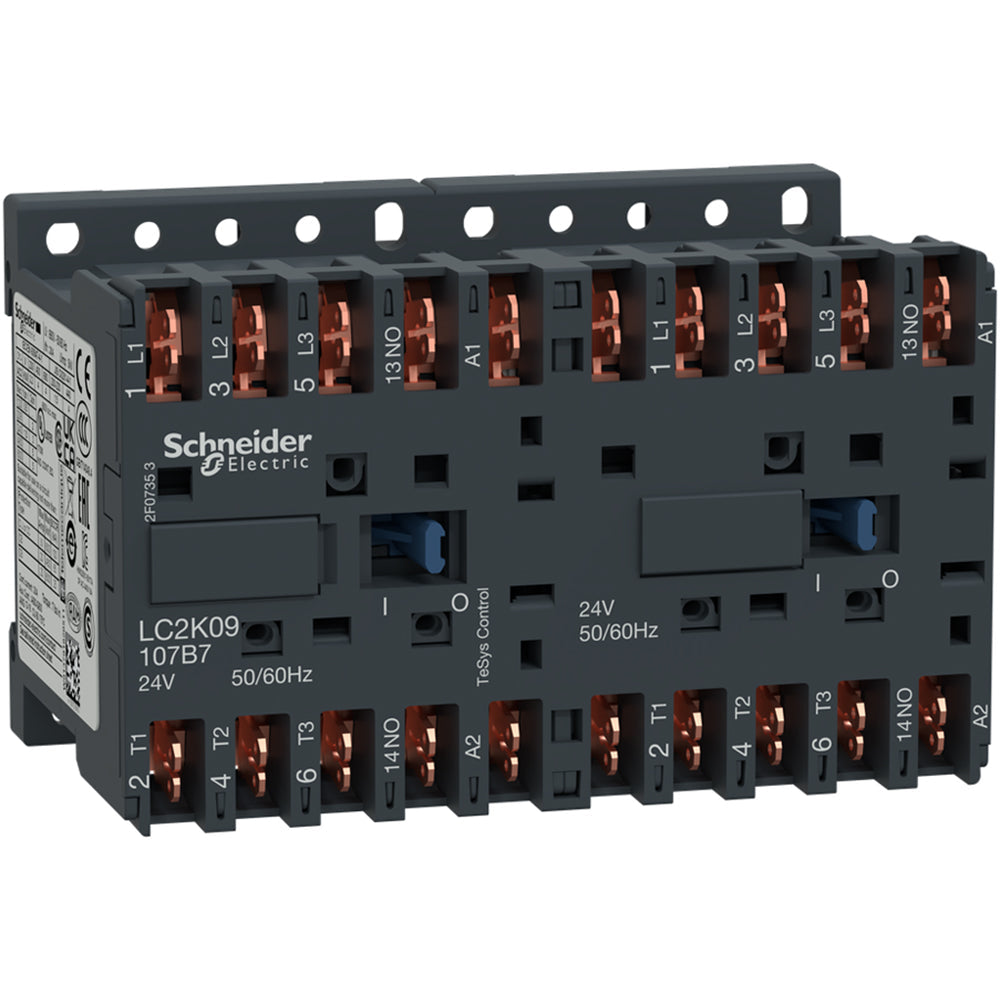 Schneider Electric LC2K09107B7 Contactor | 3P 600V 20A 24VAC TeSys K