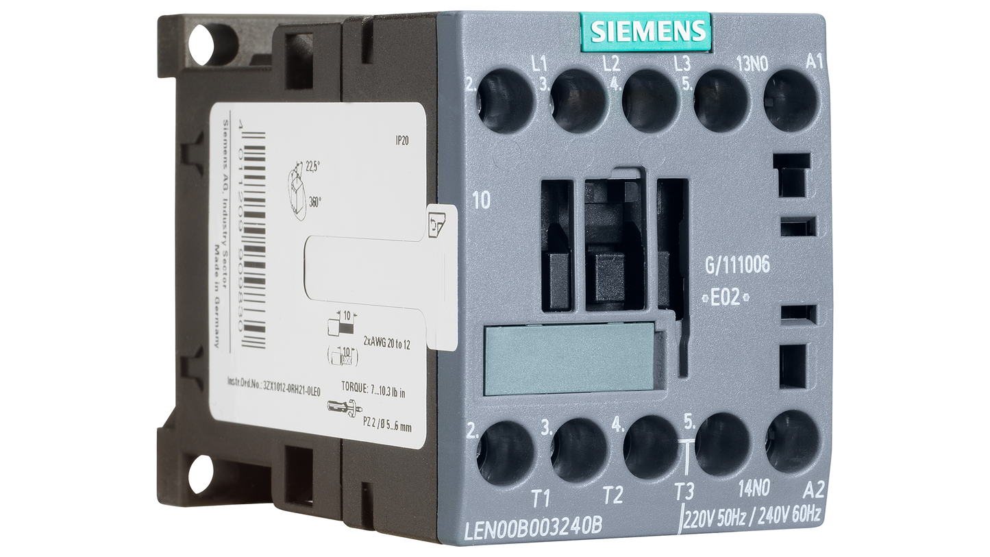 Siemens LEN00B003120B Class LE Contactor | 3P 3PH 600V 20A 120V
