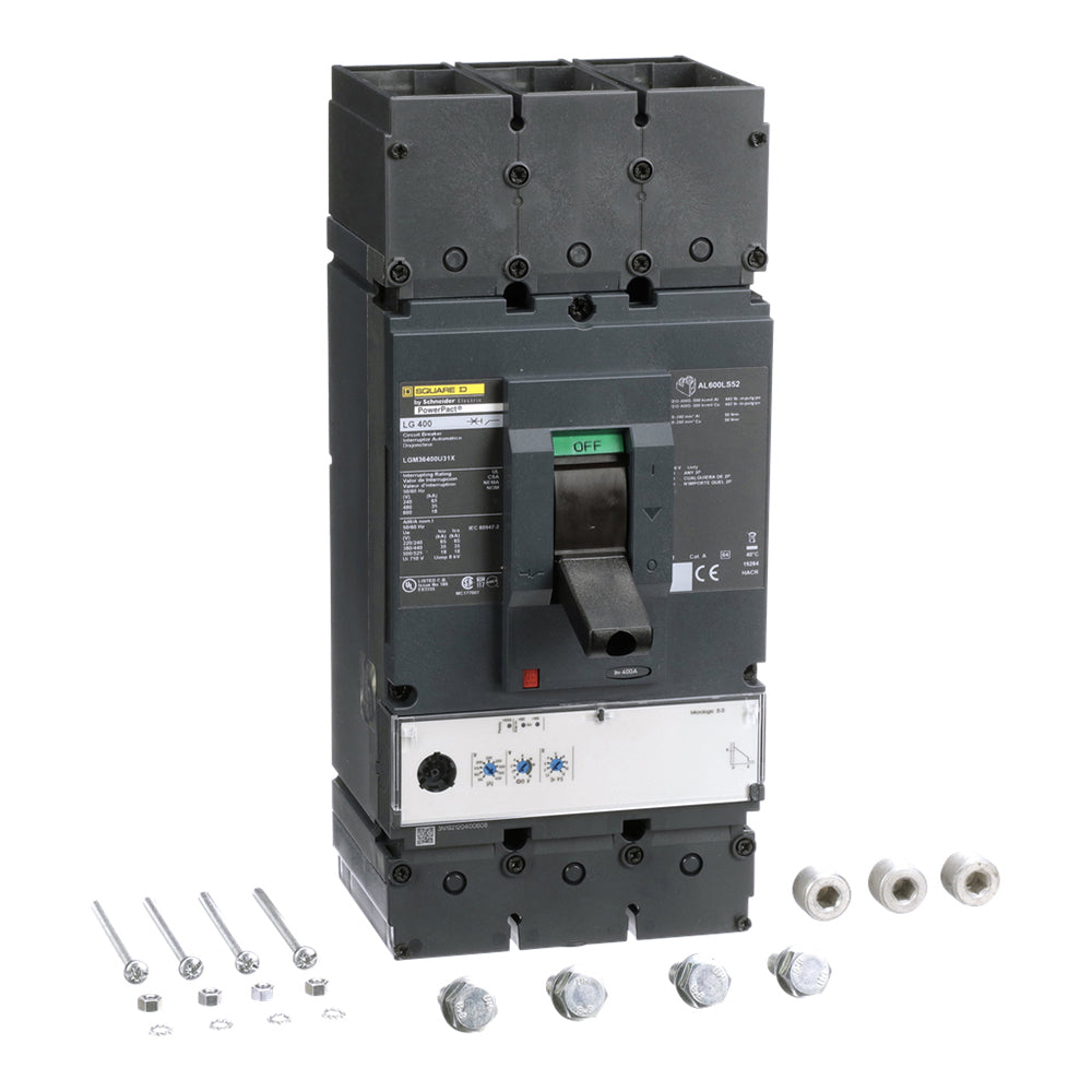 Square D LGM36600U31X Circuit Breaker | 600V 600A 3P 35kA@480V Bolt-On