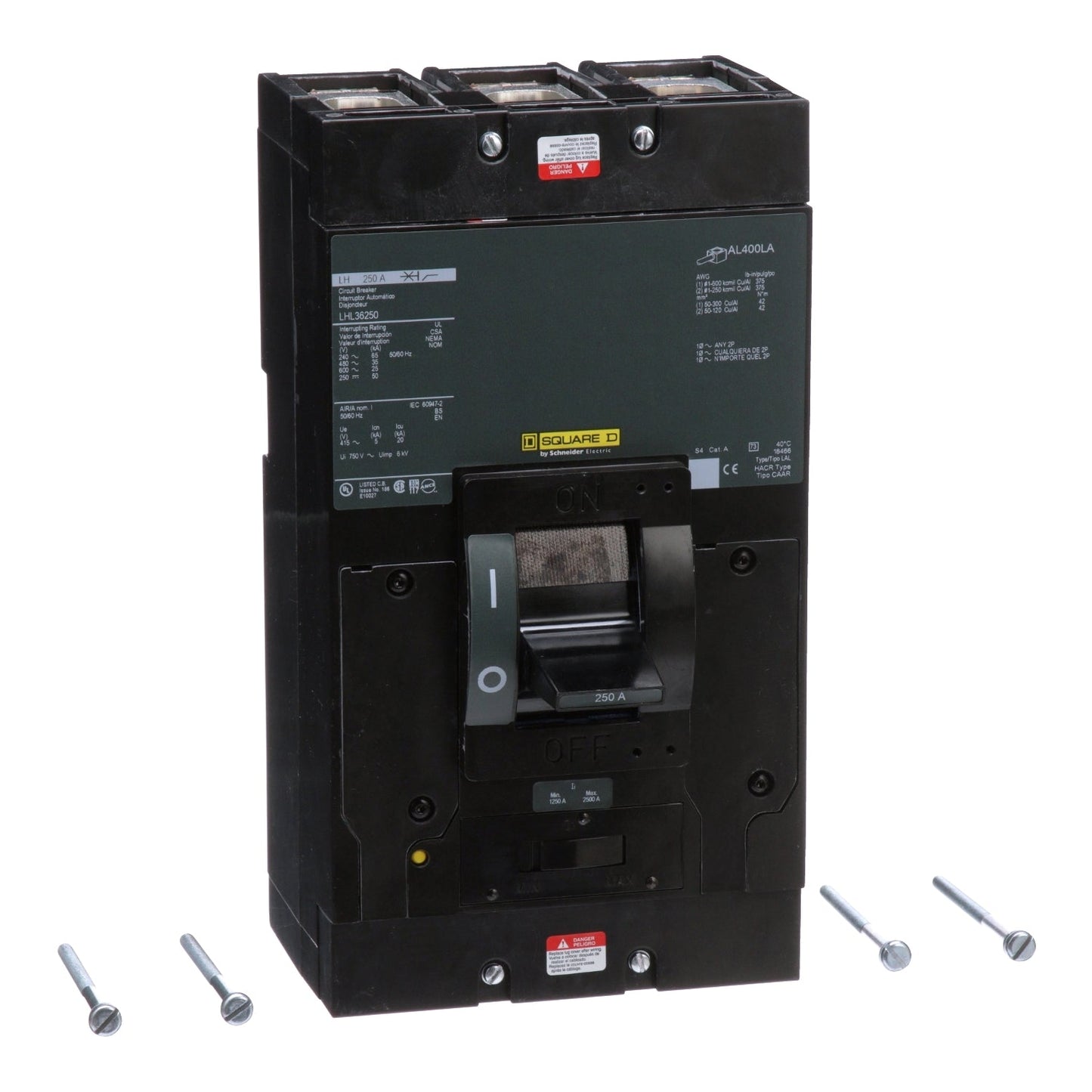 LHL36250V - Square D Feed-Thru 600V 250A 3 pole circuit breaker 35kA@480V - Essential Electric Supply