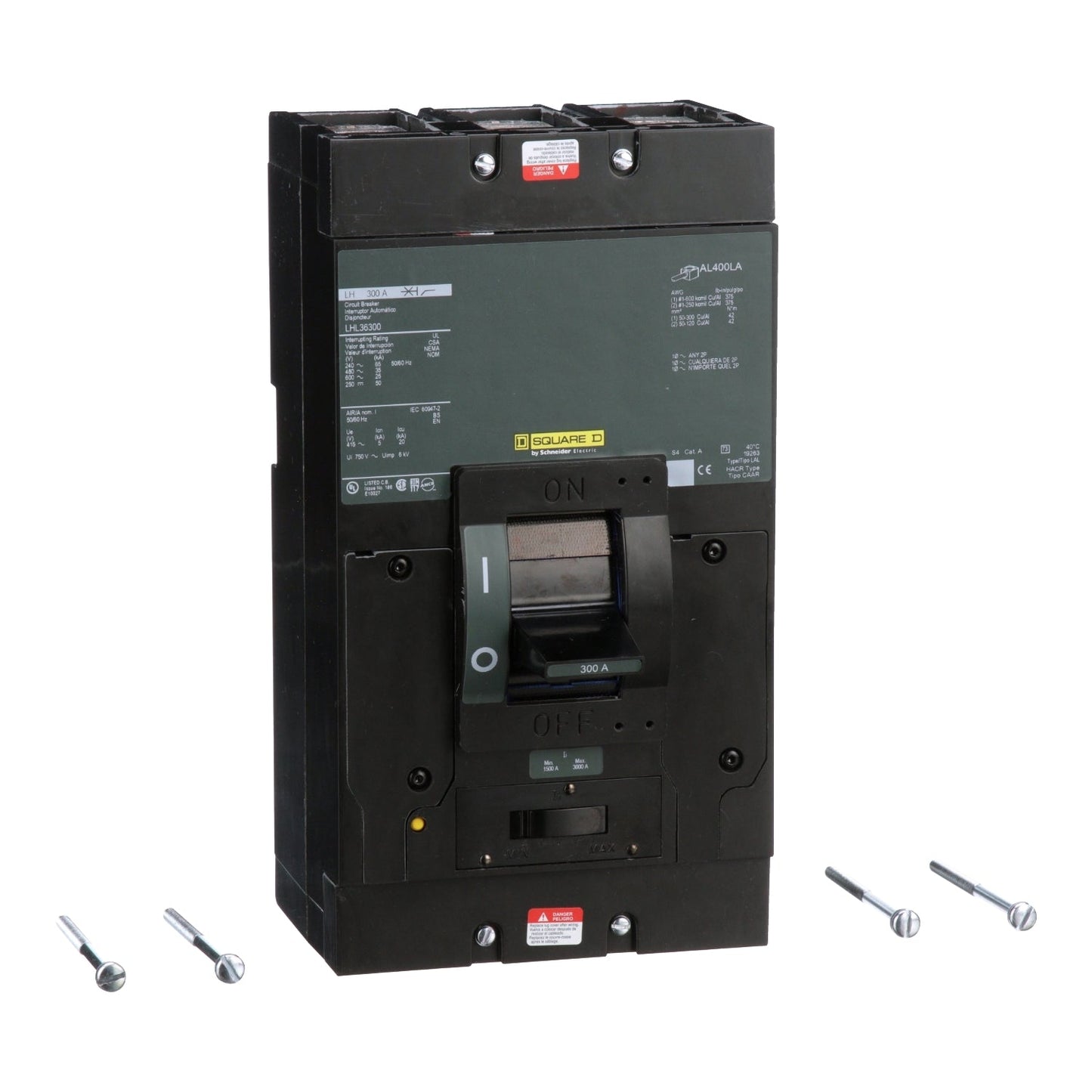LHL363001037 - Square D Feed-Thru 600V 300A 3 pole circuit breaker 35kA@480V - Essential Electric Supply