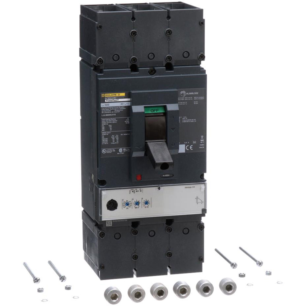 Square D LJL36600U31X Circuit Breaker | 600V 600A 3P 65kA@480V Feed-Thru Powerpact