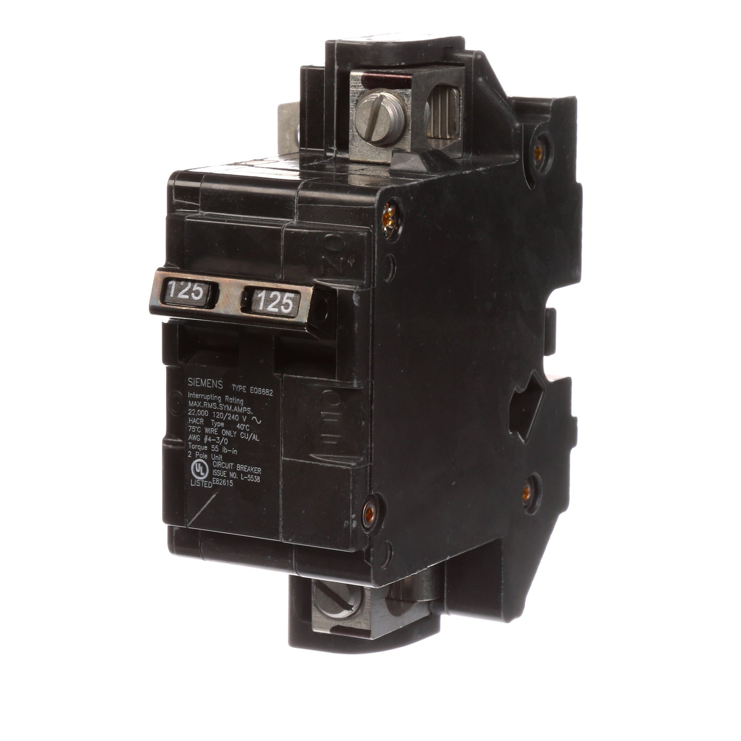 Siemens MBK125A Circuit Breaker | 240V 125A 2P 22kA@240V Plug-In MBK Series