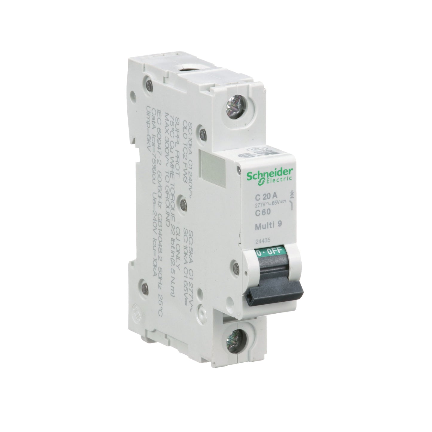 Schneider Electric MG24435 Circuit Breaker | 240V 20A 1P 10kA@240V Bolt-On