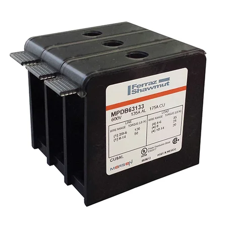 Mersen MPDB63133 Power Distribution Block | 1000V 175A 3-Pole