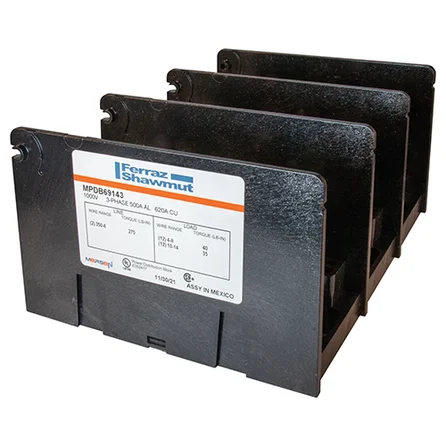 Mersen MPDB69143 Power Distribution Block | 620A 1000V 3-Pole