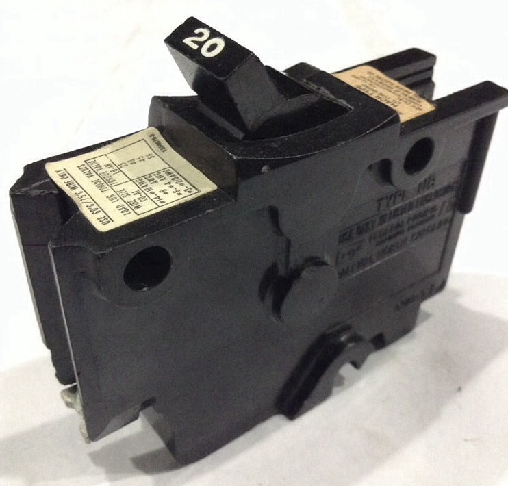 Federal Pacific NB111020 Circuit Breaker | 120V 20A 1P 10kA@120V Bolt-On NB Series
