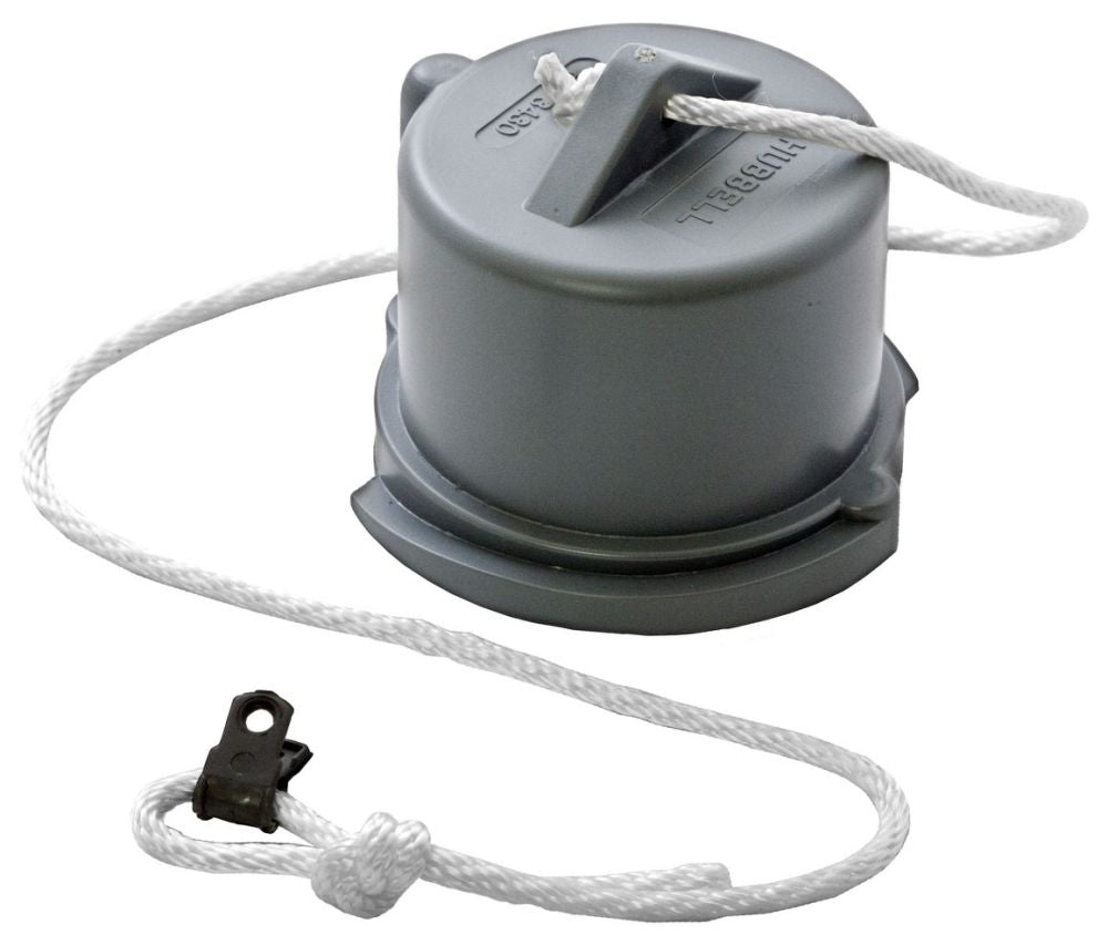 Hubbell PC3430 Wiring Devices | Heavy Duty Male Closure Cap 30A 3 and 4-Wire Non-Metallic PC Series