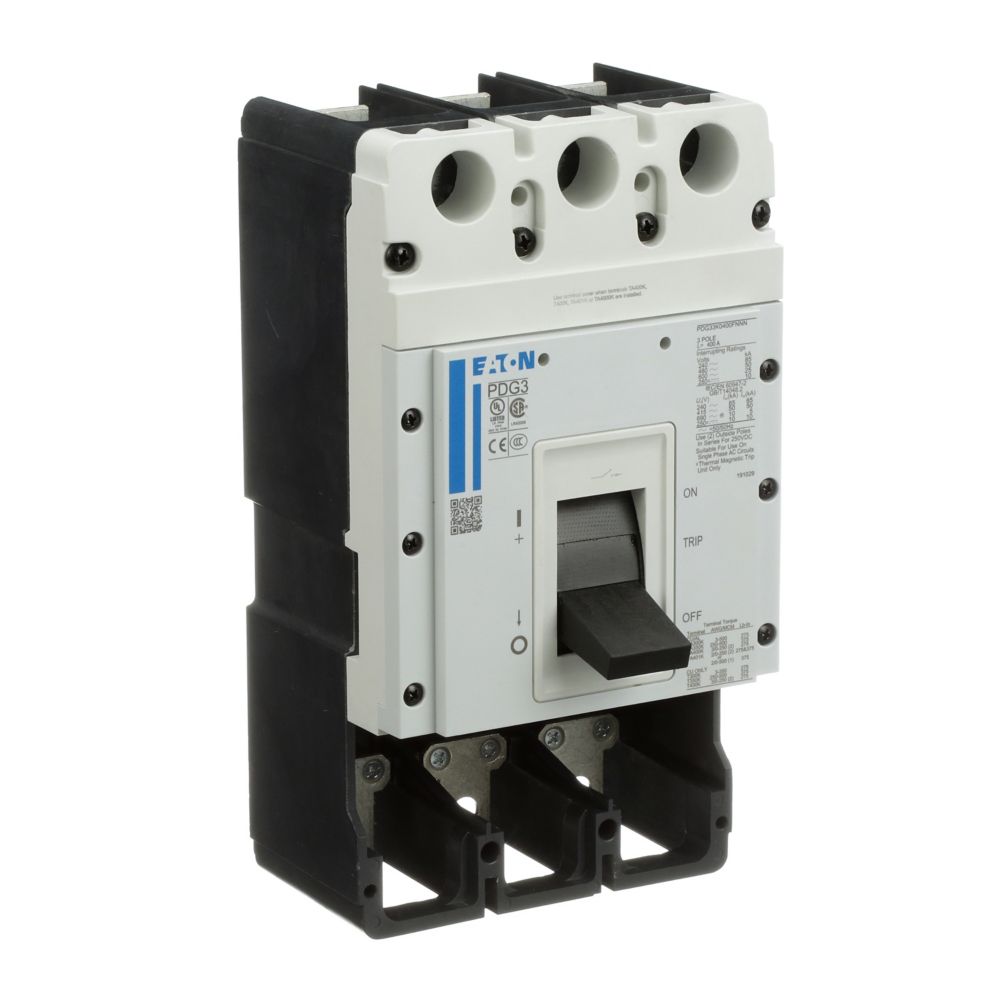 Cutler Hammer PDG32G0400FNNN Circuit Breaker | 600V 400A 2P 35kA@480V Bolt-On Power Defense