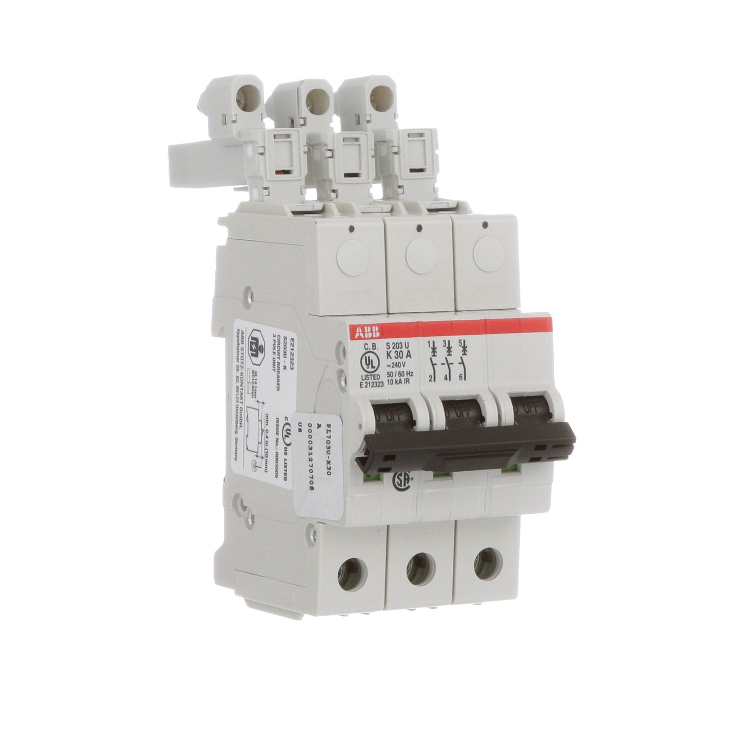 ABB PL703U-K30 Circuit Breaker | 240V 30A 3P 35kA@240V Plug-In ProLine