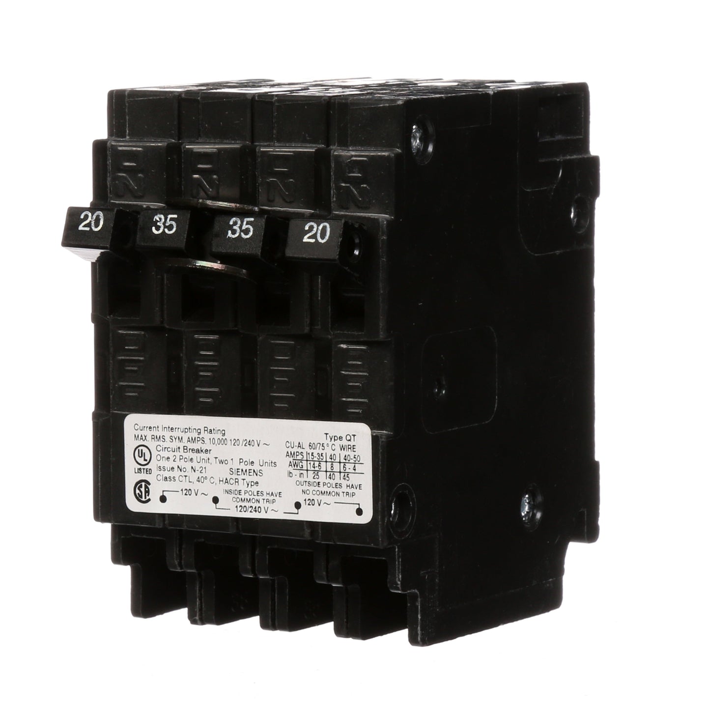 Siemens Q22035CT Circuit Breaker | Q Series QT 240V 35A
