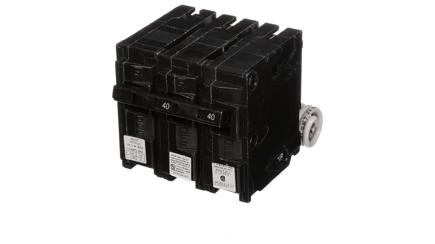 Siemens Q24000S01 Circuit Breaker | 240V 40A 2P 10kA@240V Plug-In Q Series