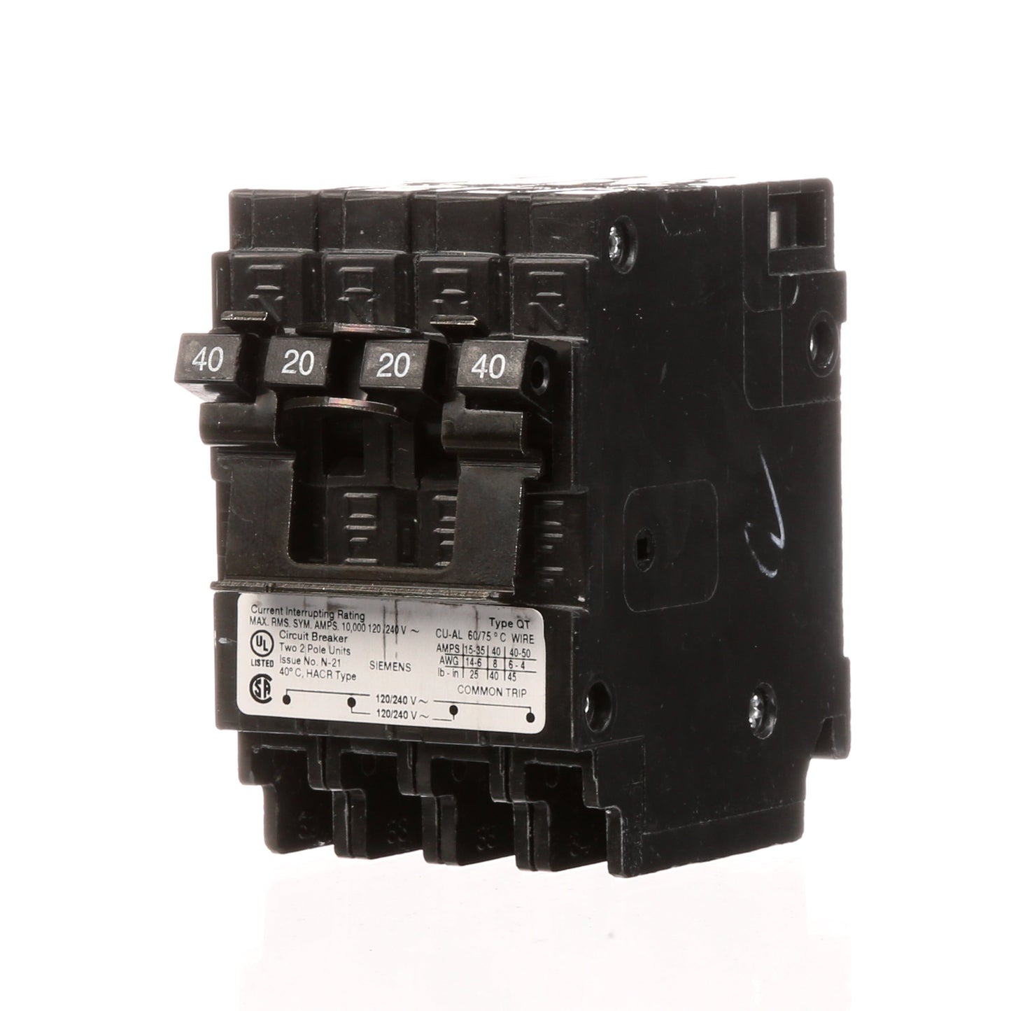 Siemens Q24020CT2NC Circuit Breaker | 240V 40A