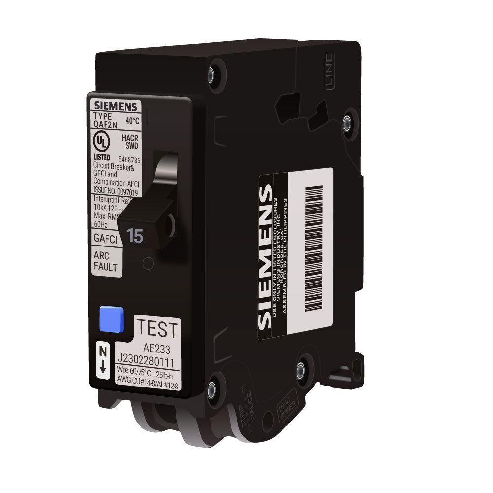 Siemens QA115AFCN Circuit Breaker | Q Series 120V 15A