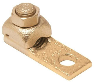 Burndy QB4C Copper Lug Connector Right Angled #8-4 AWG UL486B