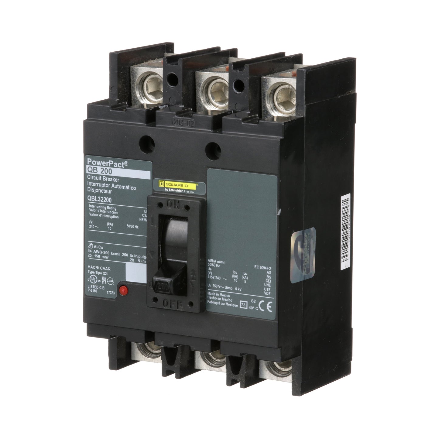 Square D QBL32200 Circuit Breaker | Powerpact QBL 240V 200A