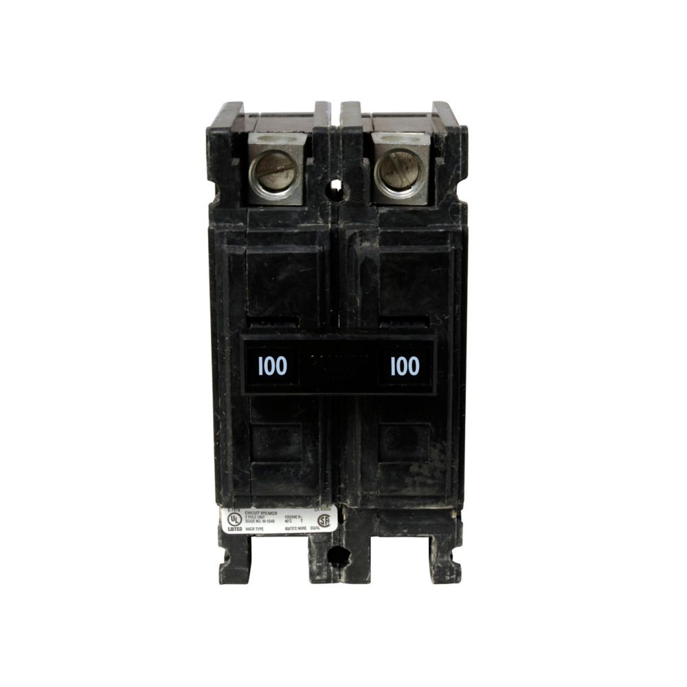 Cutler Hammer QCHW2100 Circuit Breaker | 240V 100A 2P 22kA@240V Feed-Thru Quicklag