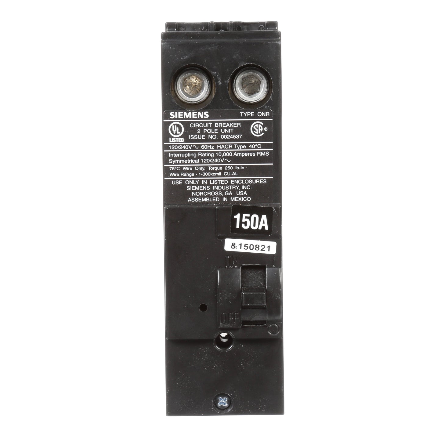 Siemens QN2150R Circuit Breaker | Q Series QN 240V 150A