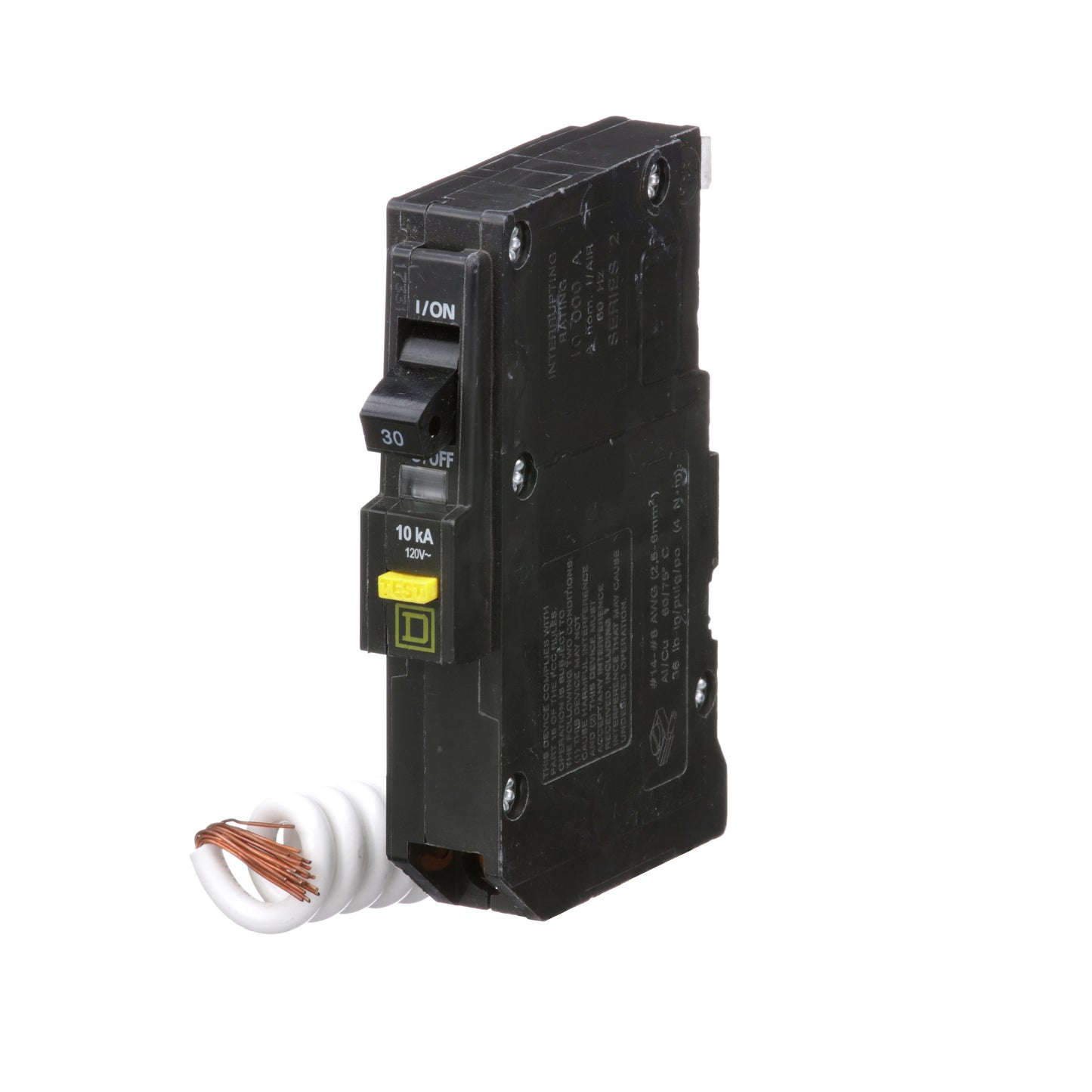 Square D QO130GFI Circuit Breaker 120V 30A 1 Pole 10kA@120V Plug-In QO Series