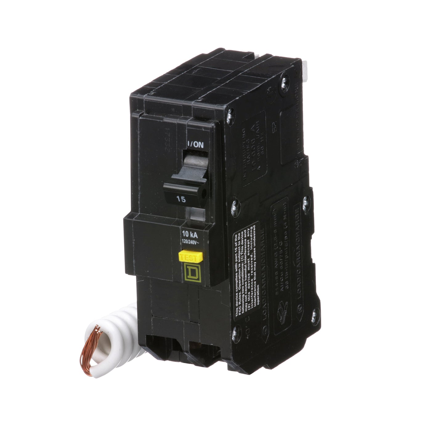 Square D QO215GFI Circuit Breaker | 120/240V 15A 2Pole 10kA@120V Plug-In QO Series