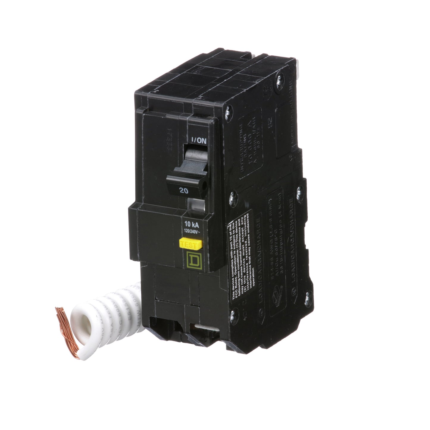 Square D QO220GFI Circuit Breaker 120/240V 20A 2Pole 10kA@120V Plug-In QO Series