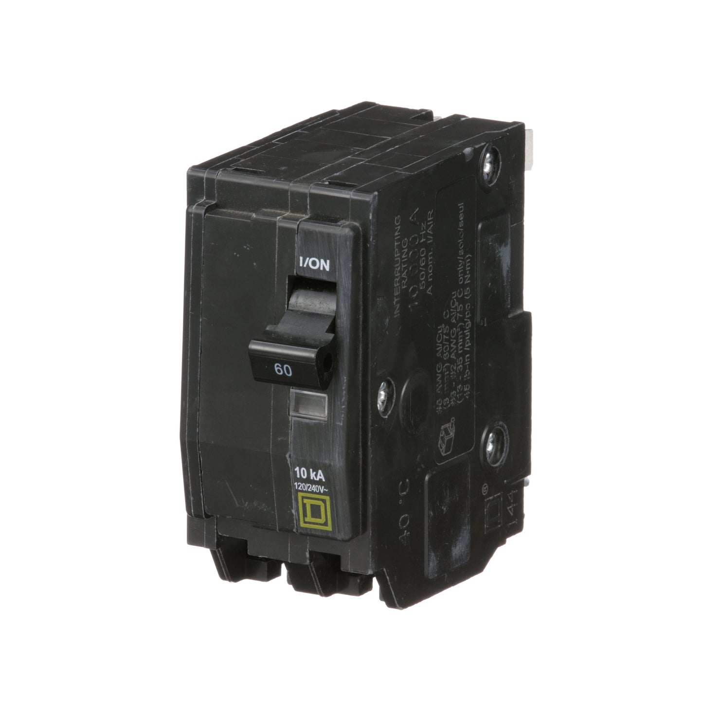 Square D QO260 Circuit Breaker | 120/240V 60A 2P 10kA@240V Plug-In QO Series
