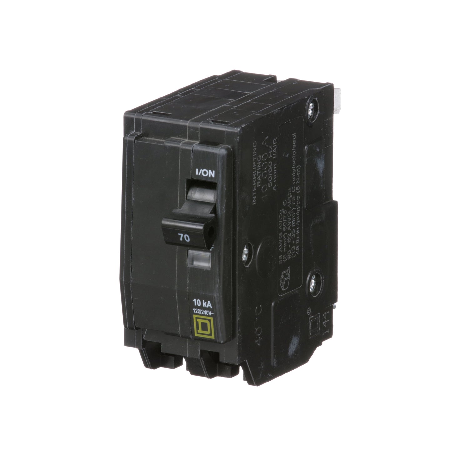 Square D QO270 Circuit Breaker 120/240V 70A 2P 10kA@240V Plug-In QO Series
