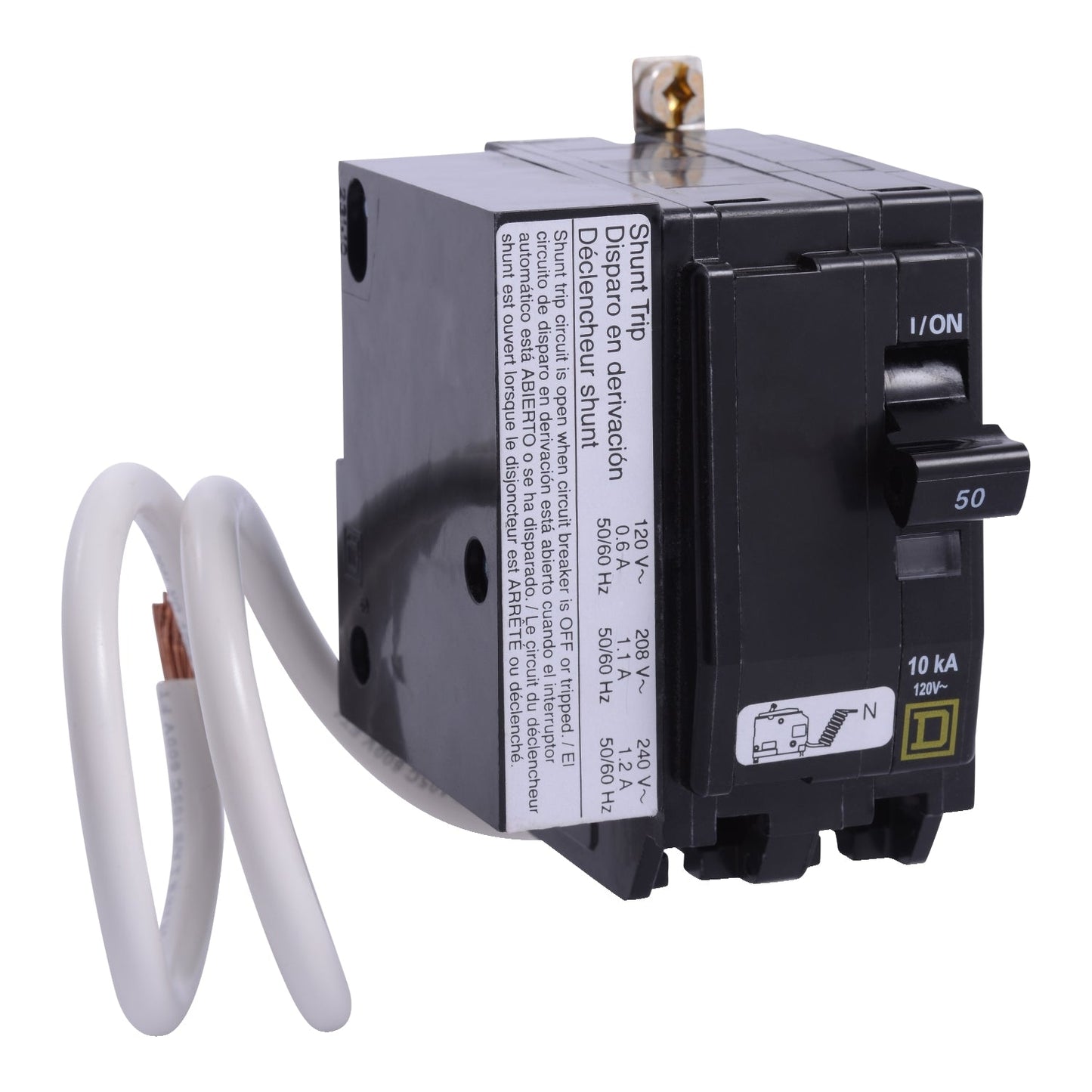 Square D QOB250SWN1021 Circuit Breaker | 120V 50A 2P 10kA@120V Bolt-On QOB Series