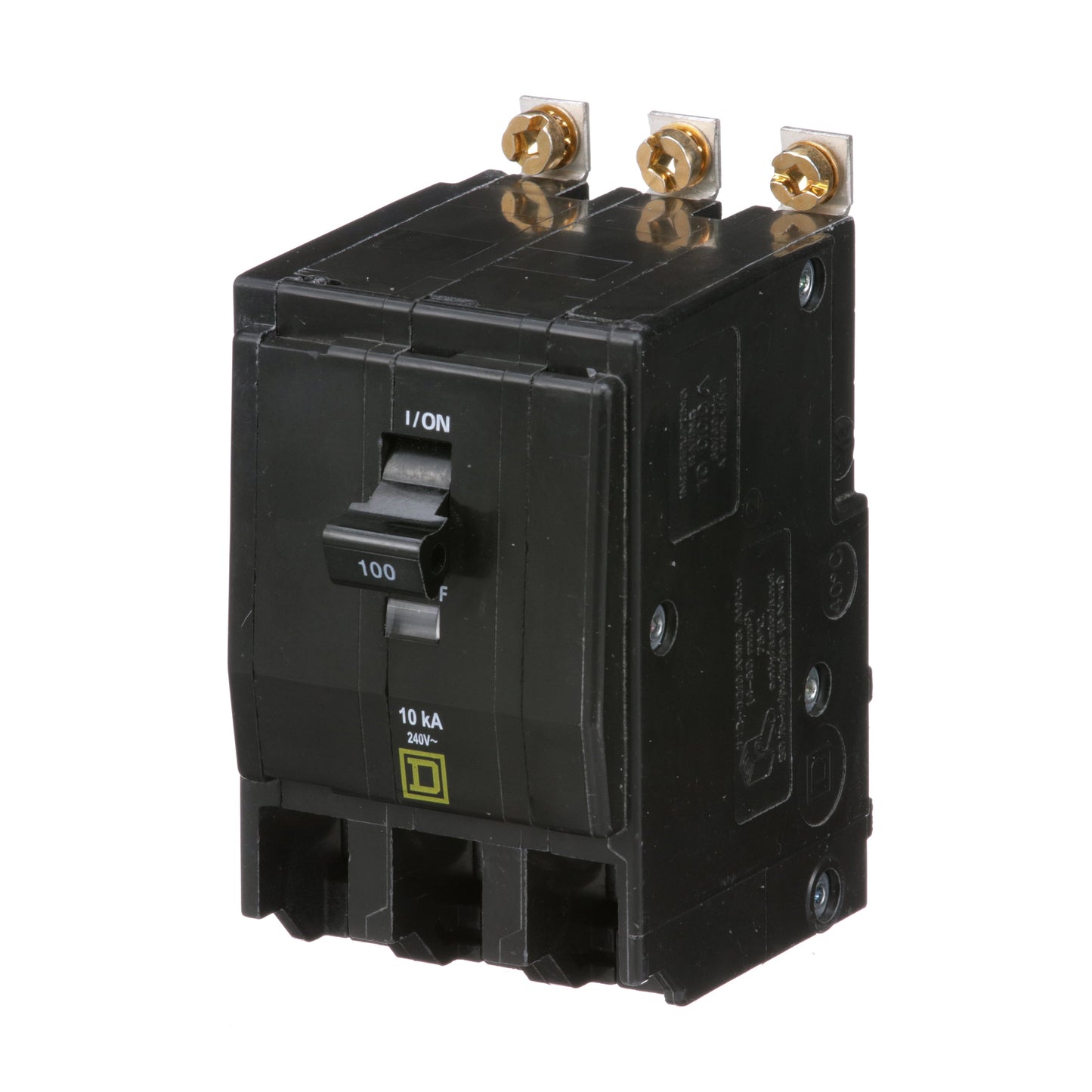 Square D QOB3100 Circuit Breaker | 240V 100A 3P 10kA@240V Bolt-On QOB Series