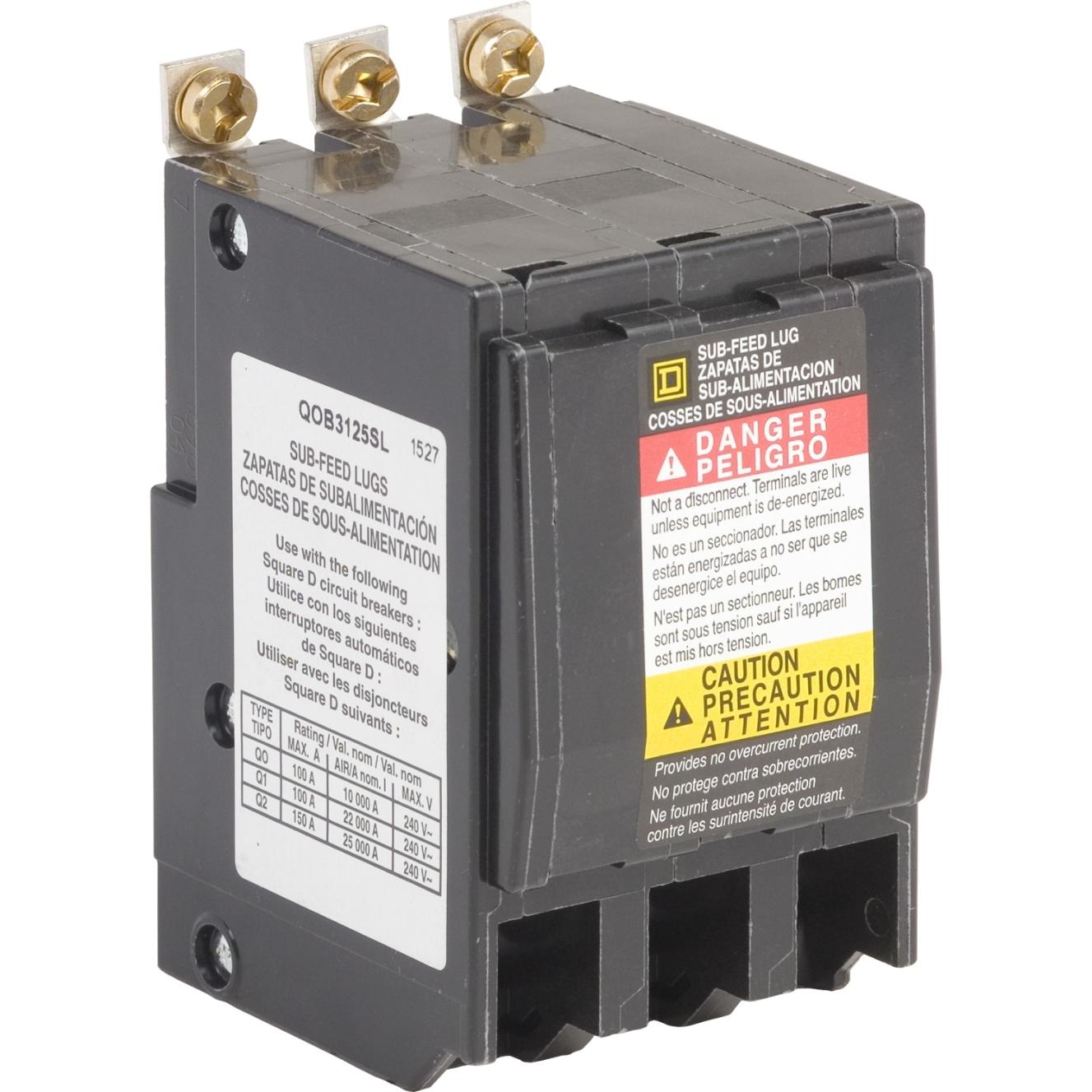 Square D QOB3125SL Circuit Breaker | 125A Bolt-On QO Series
