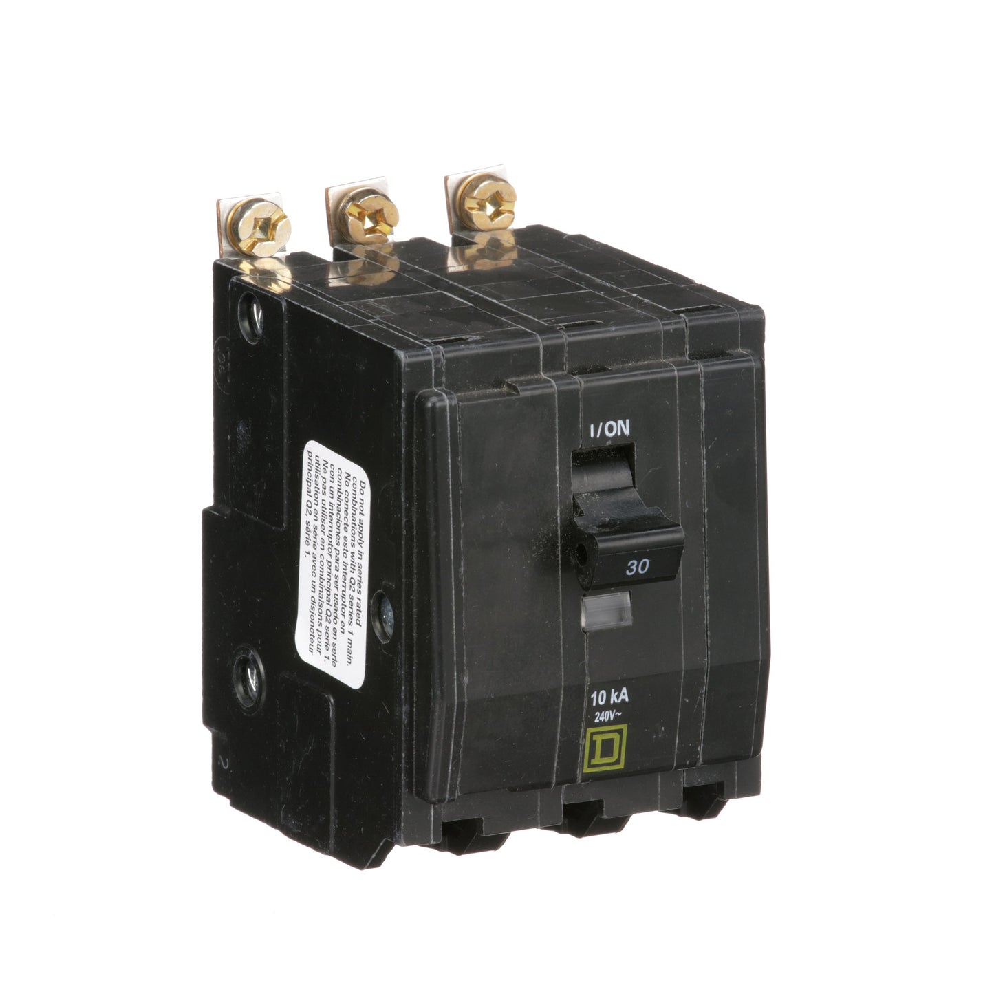 Square D QOB330 Circuit Breaker | 240V 30A 3P 10kA@240V Bolt-On QOB Series