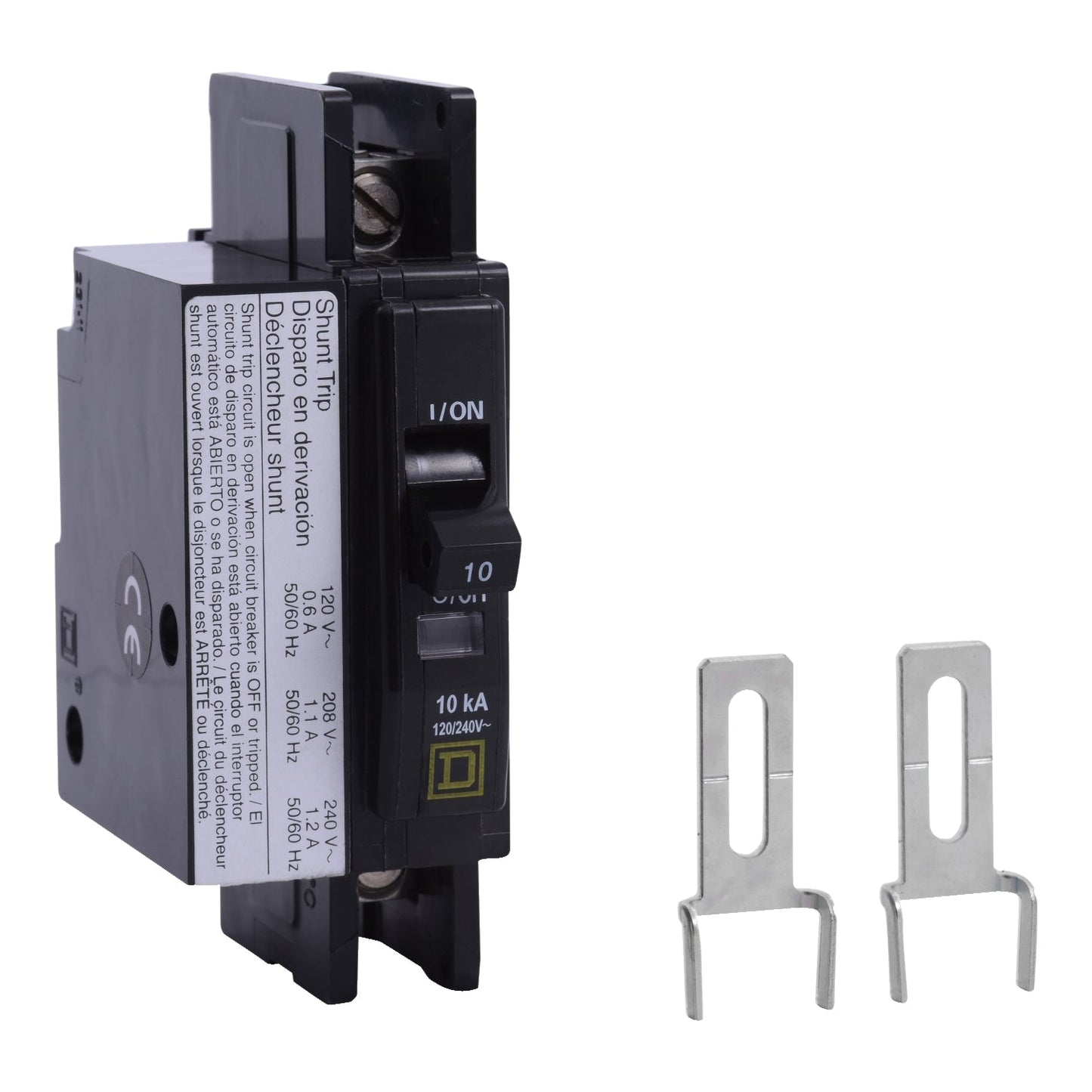 Square D QOU1101021 Circuit Breaker | 120V 10A 1P 10kA@120V Bolt-On QOU Series