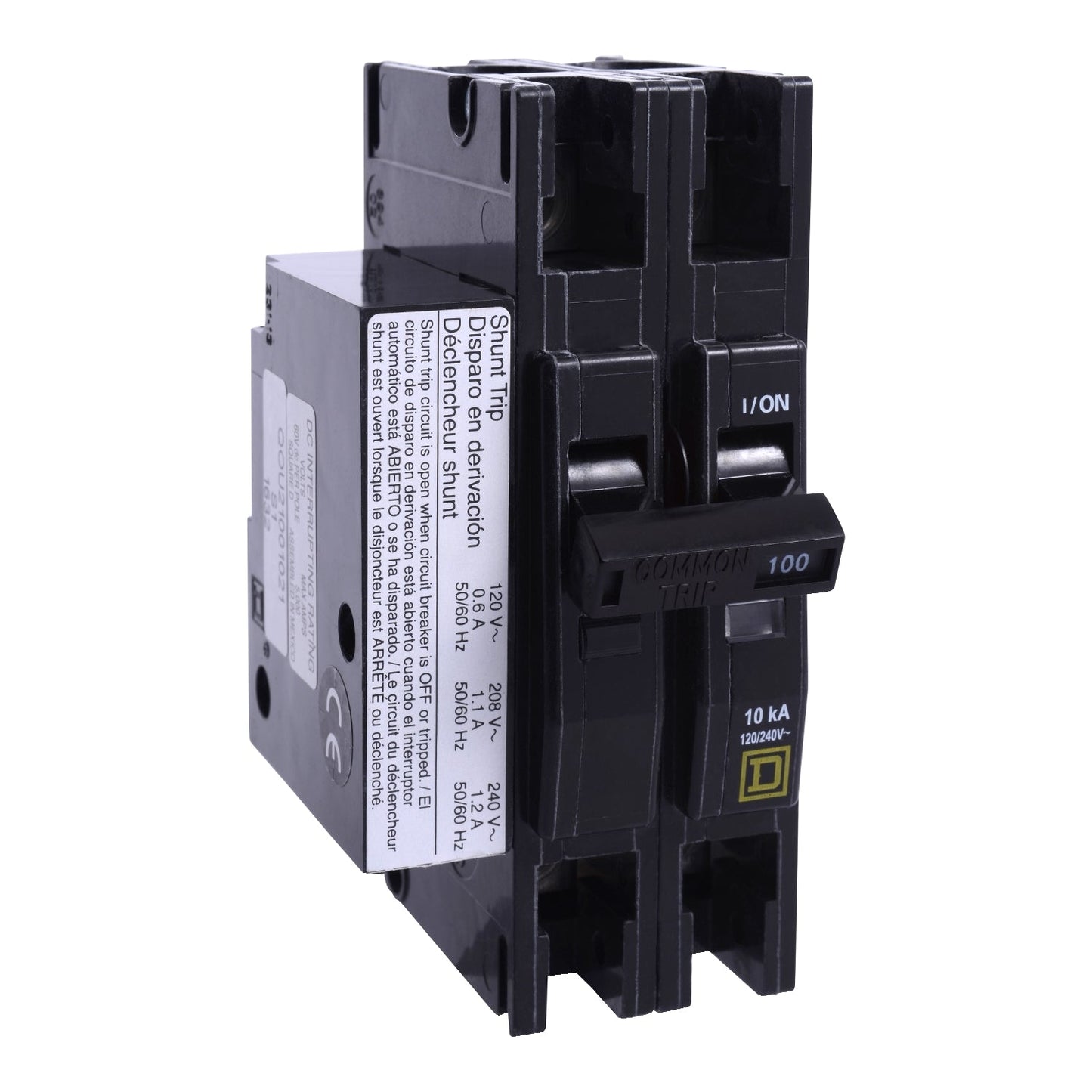 Square D QOU21001021 Circuit Breaker | 240V 100A 2P 10kA@240V Bolt-On