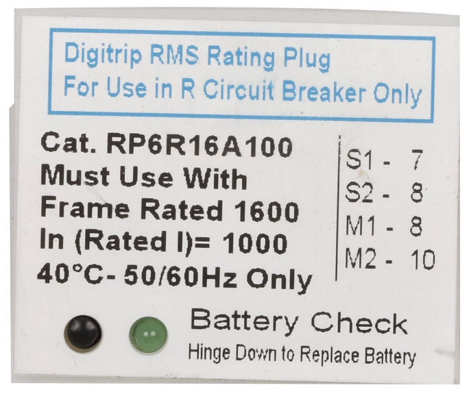 Cutler Hammer RP6R16A160 Circuit Breaker Rating Plug | 380V Series G