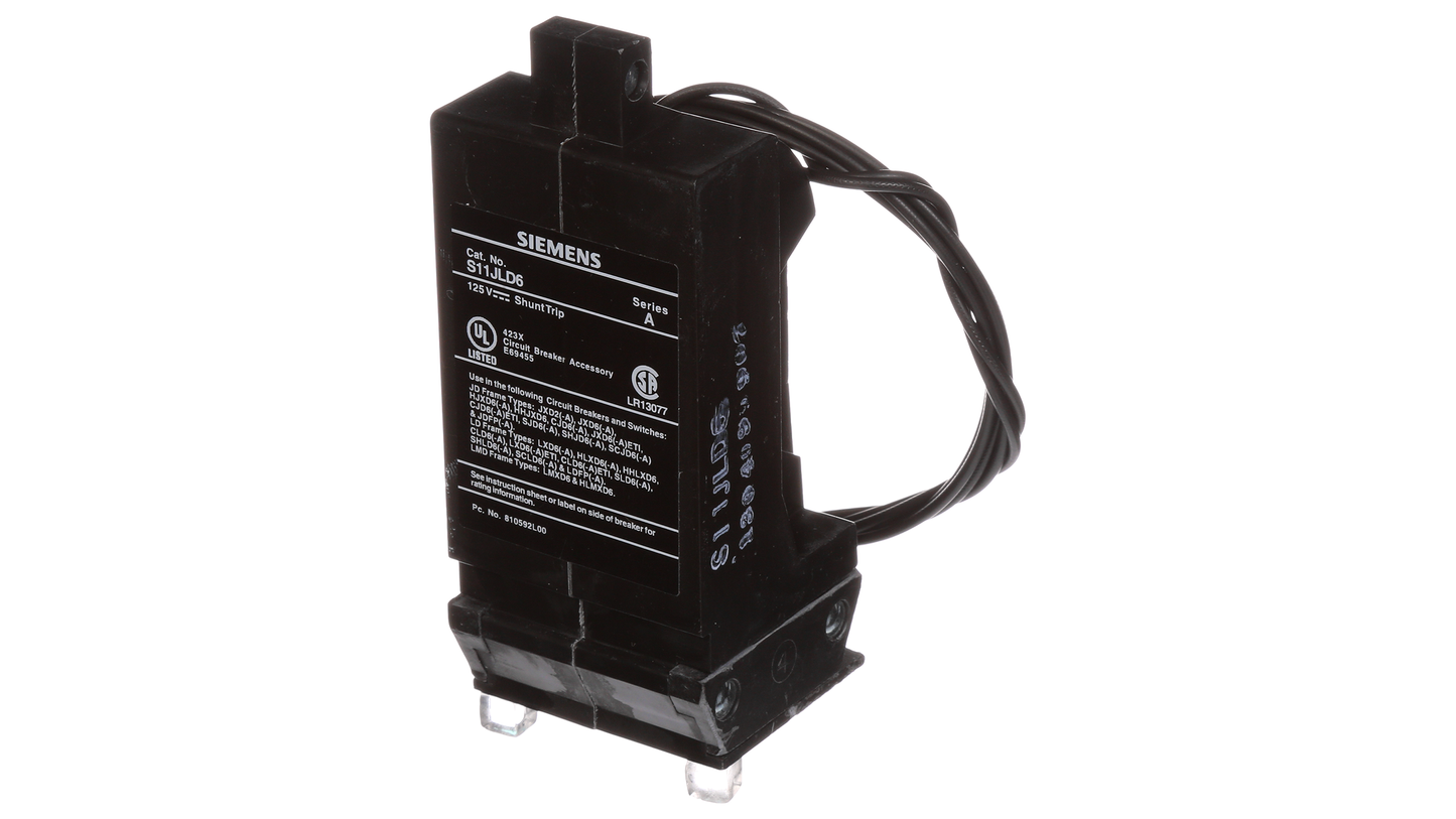 Siemens S11JLD6 Circuit Breaker Shunt Trip 125V Sentron Series
