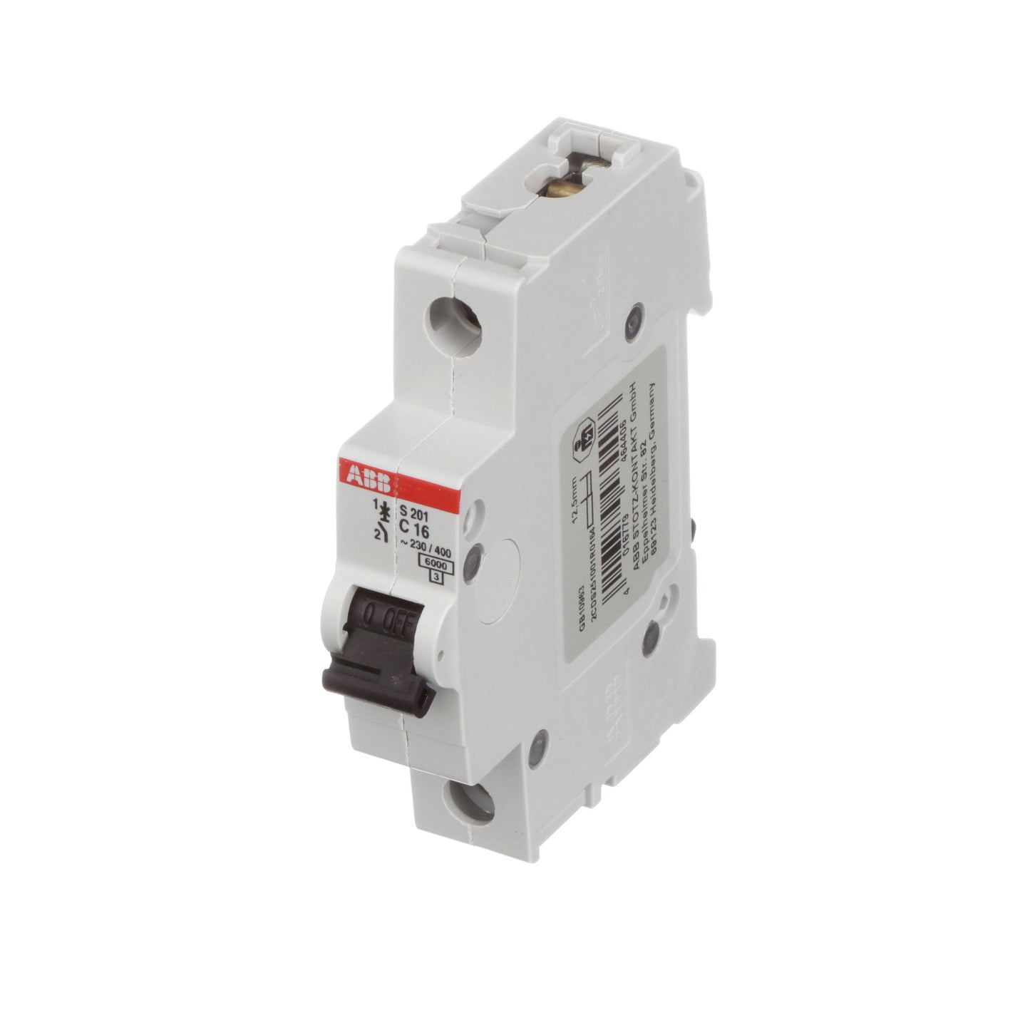 ABB S201-C16 Circuit Breaker | 277V 16A 1P 6kA@277V Feed-Thru S 200 Series