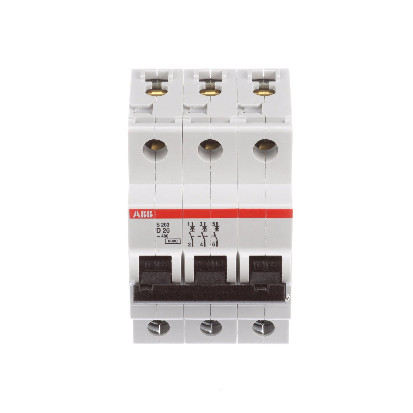 ABB S203-D20 Circuit Breaker | 480V 20A 3P 6kA@480V Feed-Thru S200
