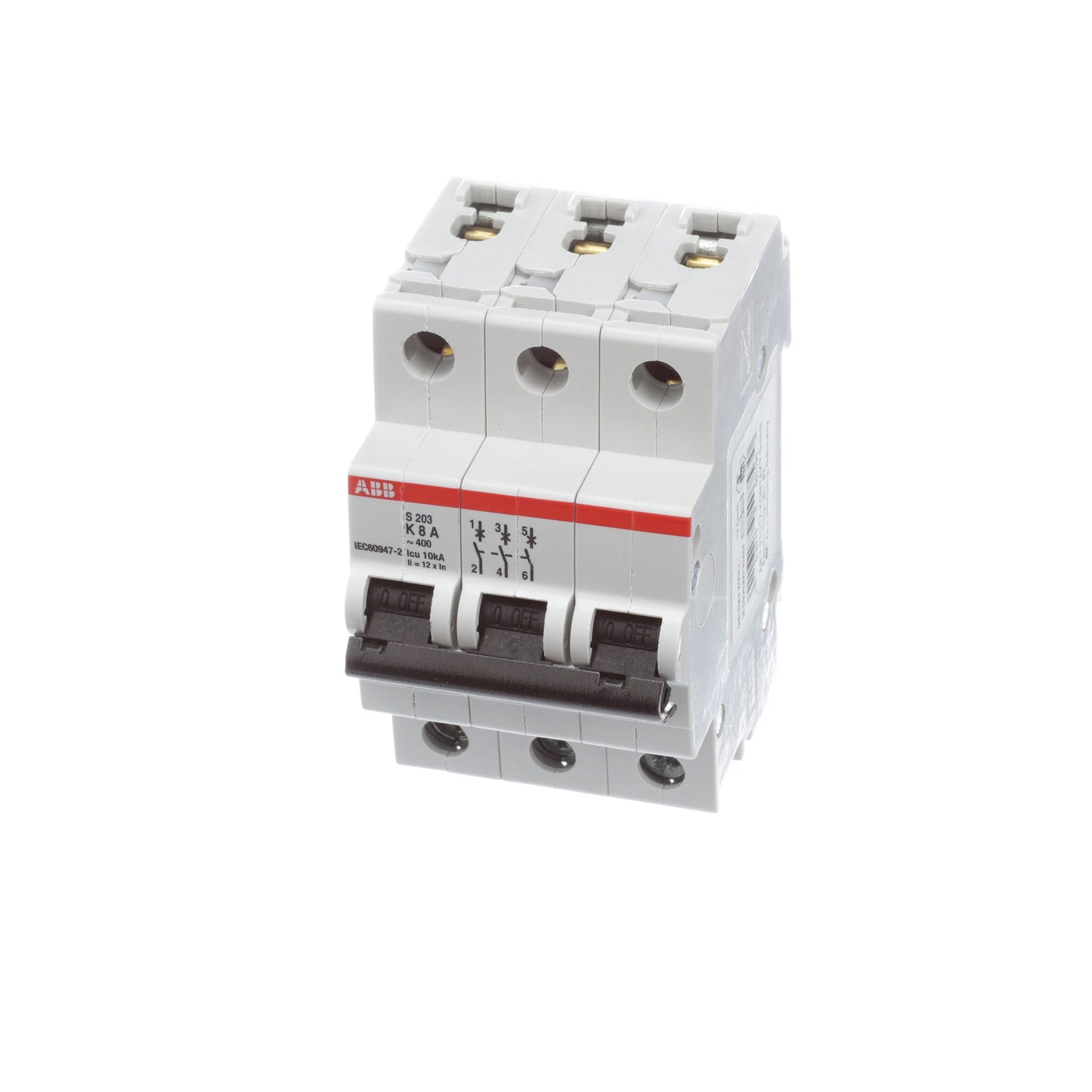 ABB S203-K8 Circuit Breaker | 480V 8A 3P 6kA@480V Feed-Thru S 200 Series