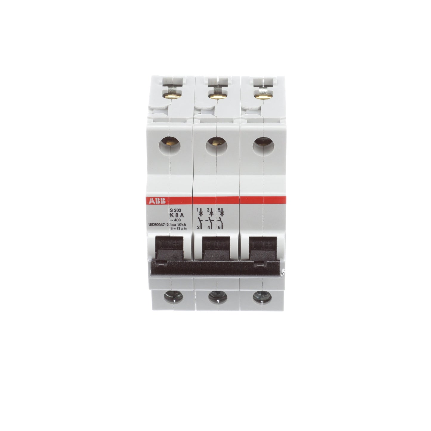 ABB S203-K8 Circuit Breaker | 480V 8A 3P 6kA@480V Feed-Thru S 200 Series