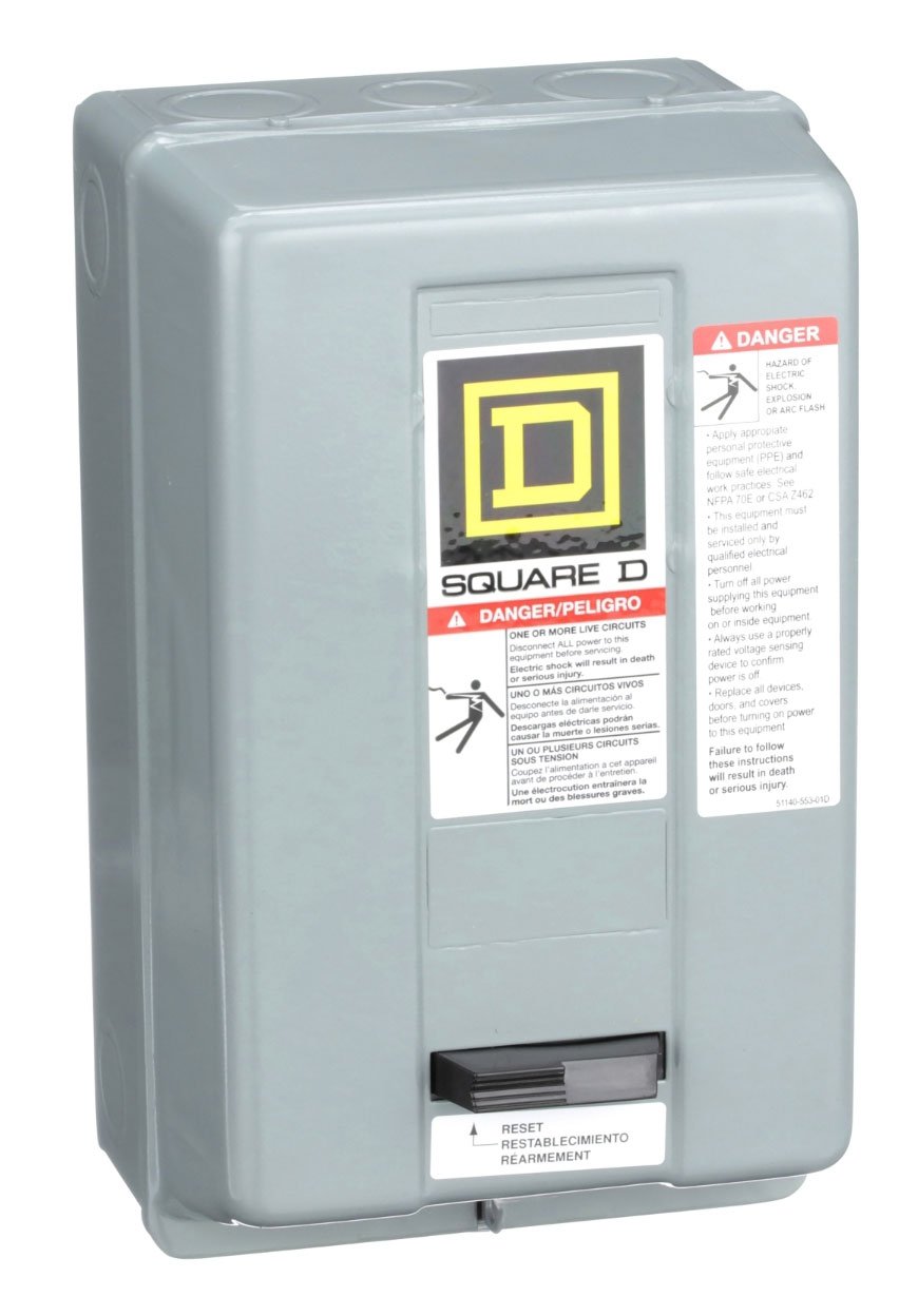 Square D 8536SBG2V02S Motor Starter 3 pole 3 phase 600V 18A 110V coil Class 8536