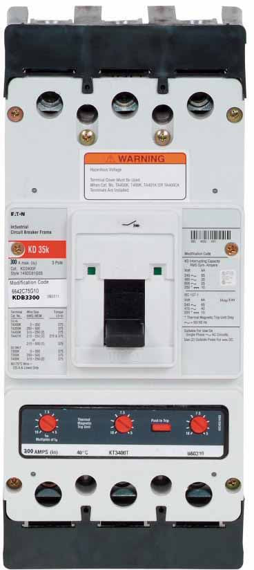 Cutler Hammer KDB3300 Circuit Breaker | Series C KDB 600V 300A