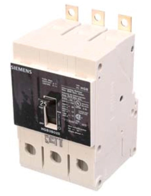 Siemens HGB3B025B Molded Case Circuit Breaker | 600V 25A 3P 100kA@240V Bolt-On VL Series