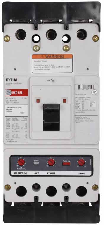 Cutler Hammer HKD3100 Circuit Breaker | 600V 100A 3P 65kA@480V Feed-Thru Series C