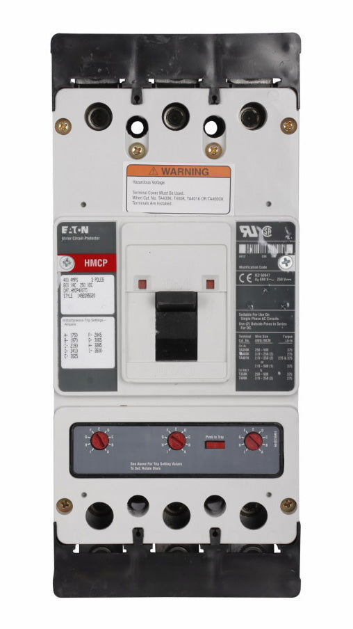 Cutler Hammer HMCP400D5WD09 Circuit Breaker Molded Case