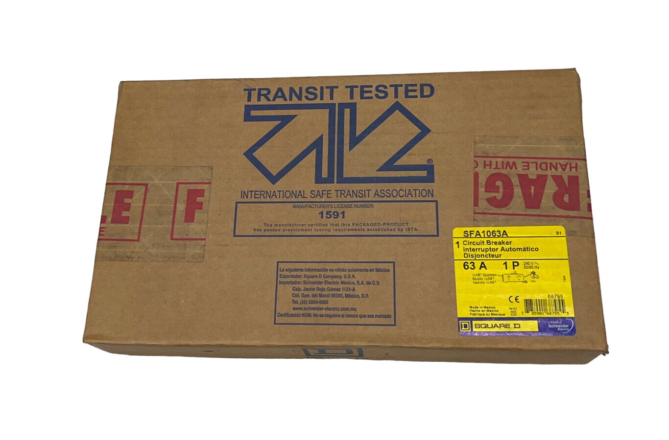 SFA1063A - Square D I-Line Style Plug-In 240V 63A 1 pole circuit breaker 25kA@240V - Essential Electric Supply