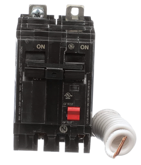 THHQB2115GFT - General Electric Plug-In 240V 15A 2 pole circuit breaker 22kA@240V - Essential Electric Supply