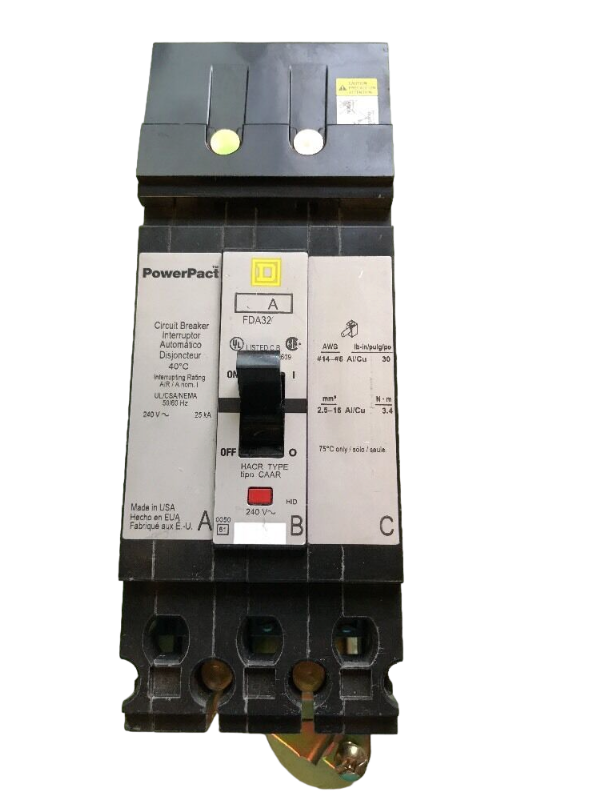 FDA34090 - Square D I-Line Style Plug-In 480V 90A 3 pole circuit breaker 18kA@480V - Essential Electric Supply