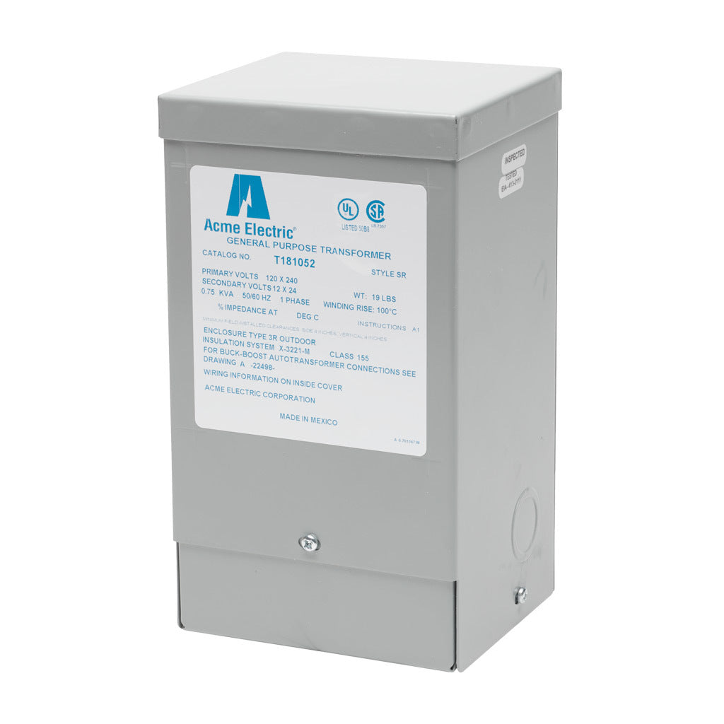 ACME T181052 Transformer | 750VA 120x240V 1P Outdoor NEMA 3R